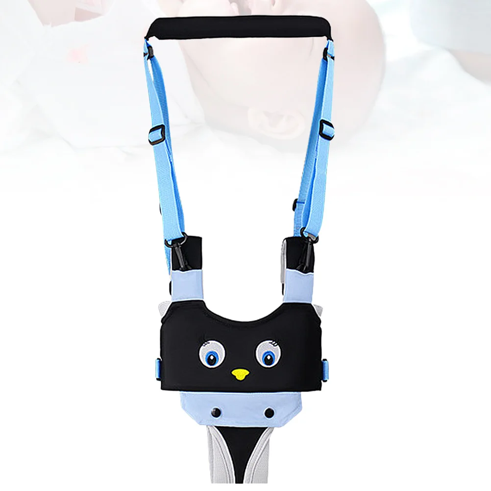 حزام تعلم المشي للأطفال قابل للتنفس أزرق أسود البطريق قابل للتعديل حزام المشي للأطفال الصغار لدعم قائم بدون استخدام اليدين #1