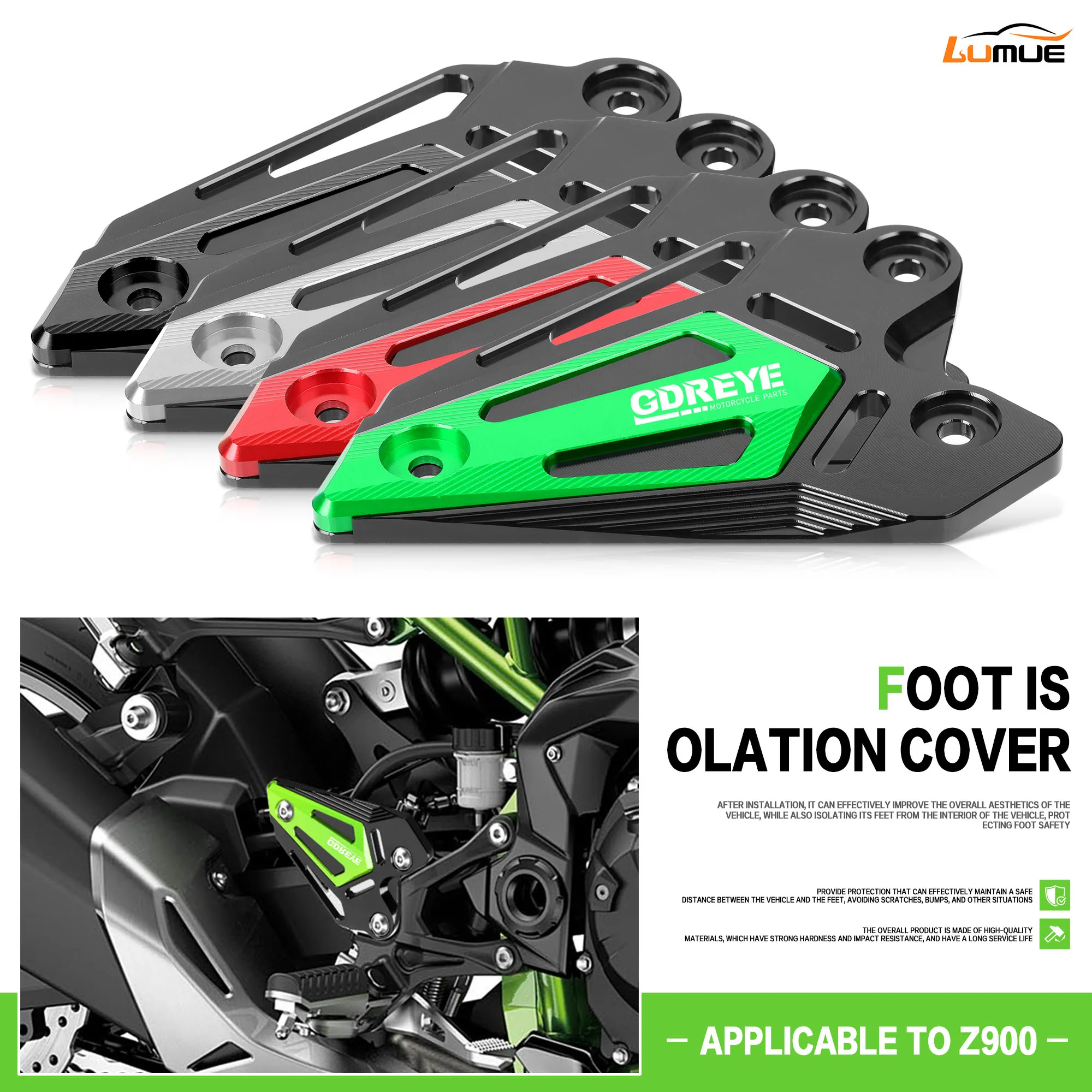 Accessoires décoratifs pour moto KAWASAKI Z900, protection de repose-pieds, protection de pédale.