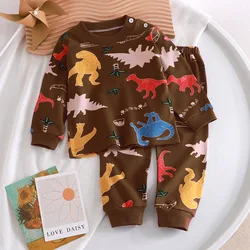 Autumn Sleepwear Pajamas For Girls Boys Long Sleeve Tops+Pants Suits Fashion Home Clothing Baby Kid Sleep Costume