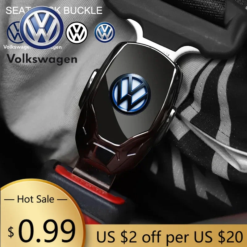 

2026 Hot Emblems For VW Volkswagen Jetta MK5 Golf Car Seat Belt Extension Plug Buckle Seatbelt Clip Adjustable Extender For VW P