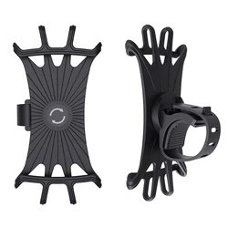 Silicone Universal Bike Handlebar Mobile Phone Holder Mount Bracket Stand for Motorcycle Stroller Accessories