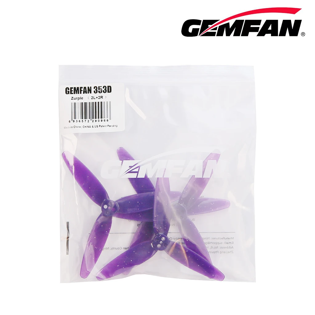 Gemfan 10 Paar (10CW + 10CCW) 353D 1,5 mm 3 Loch 3,5 Zoll 1404 4600KV/ 493D 4,9 Zoll 2207 2050KV Propeller für 3D Freestyle Drone – Detail 4