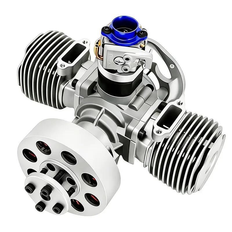 RC Fixed Wing Model Power Engine 70cc Twin Cylinder Two Stroke Integrated Starter Drive Component