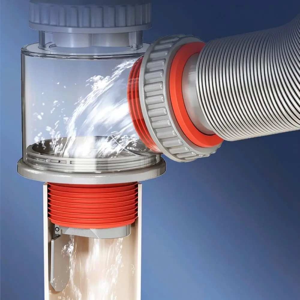 Integrated Kitchen Sink Drain Pipe Connector Anti Odor For Yingba Basin Plumbing Sewer Hose Fitting Modern Drainage Tool