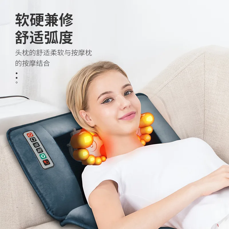 Massage mattress full-body massager cervical vertebra back and waist multifunctional airbag vibration folding massage cushion.