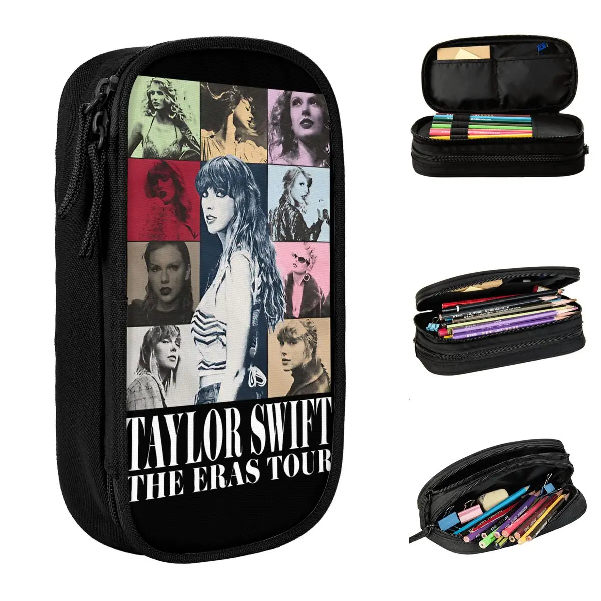 New The Eras Tour 2024 Taylors Pencil Cases Pencilcases Pen Box for Girl Boy Big Capacity Bags School Supplies Zipper Stationery