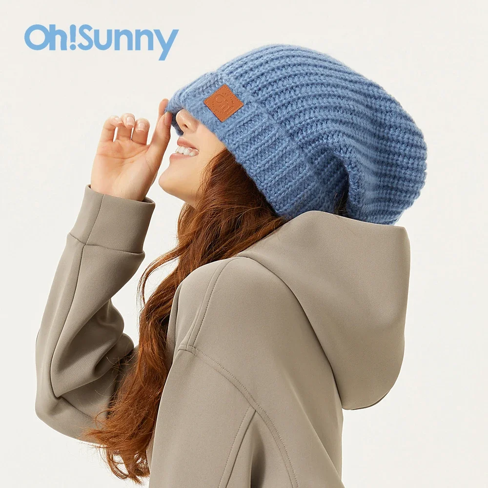 

【NEW】OhSunny Winter Bonnets for Unisex Fashion Knitted Hat Cover Head Cap Beanies Autumn Warm Cashmere Bucket Caps