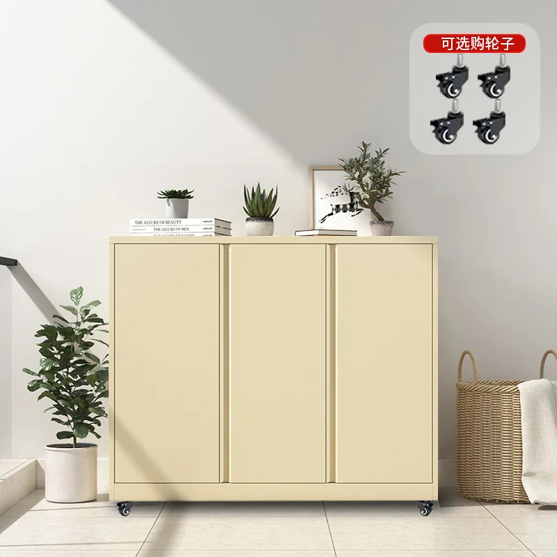 Balcony Cabinet Locker Sunscreen Waterproof Household Storage Cabinet Locker Sundries Cabinet Moving Door Iron