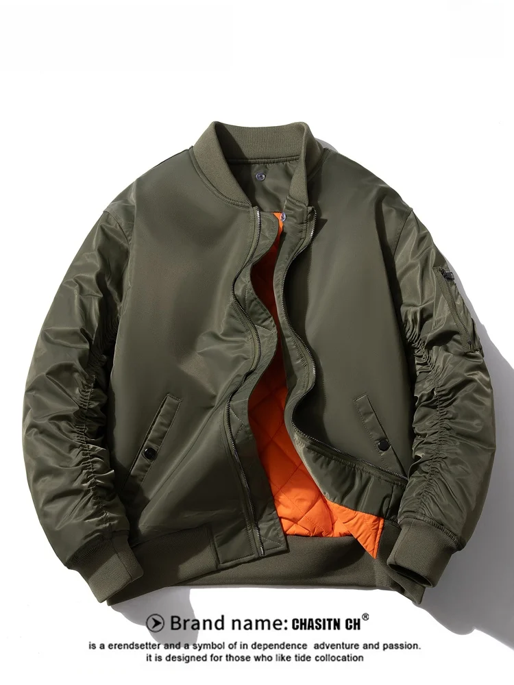 

Cleanfit American Sle Flight Cotton Jaet Men's Thiened down Cotton Coat Casual ort Hard Man Outerwear for Autumn Winter