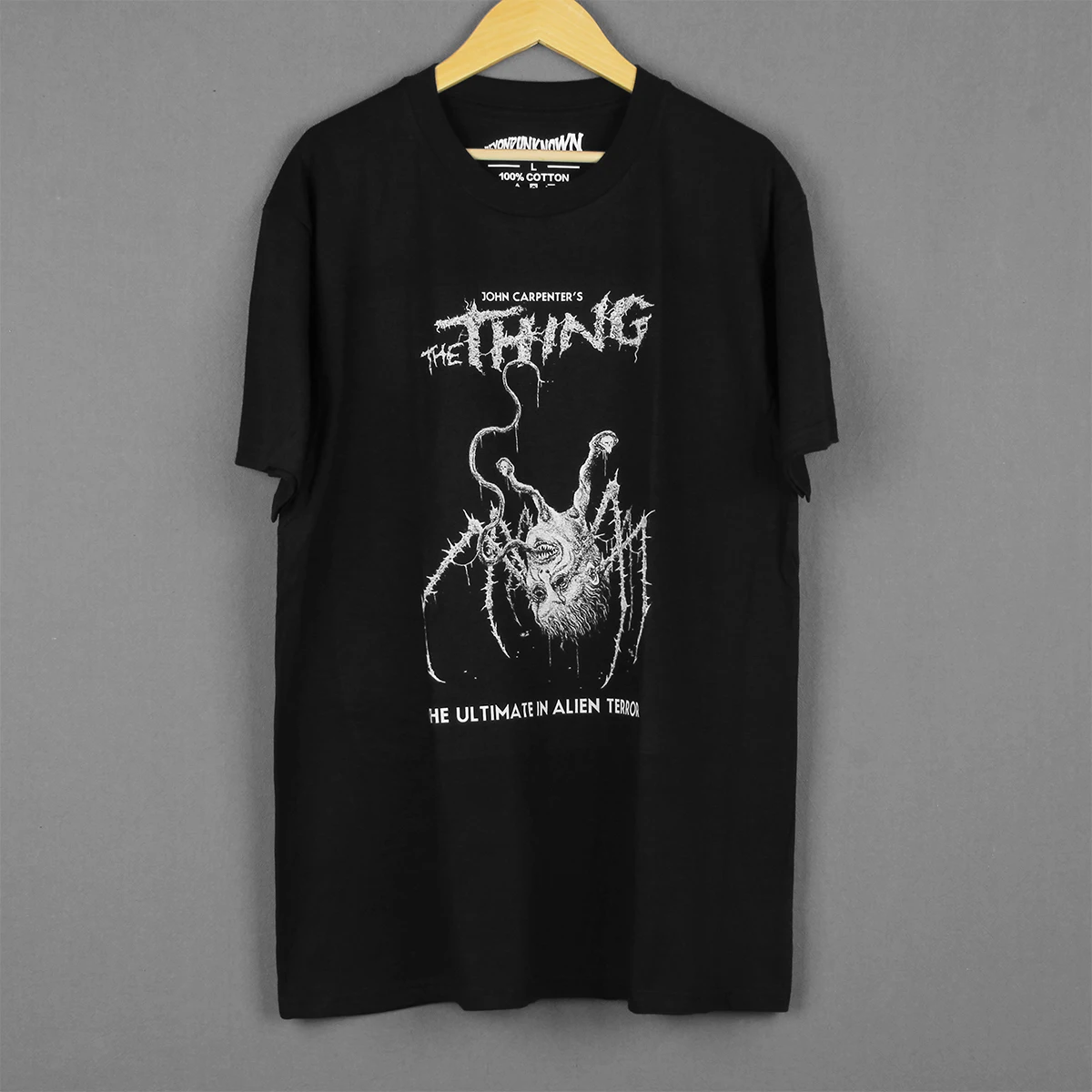 

The Thing T-Shirt John Carpenter Horror Movie They Live Halloween Prince of Darkness Men's Cotton Tee t Shirt