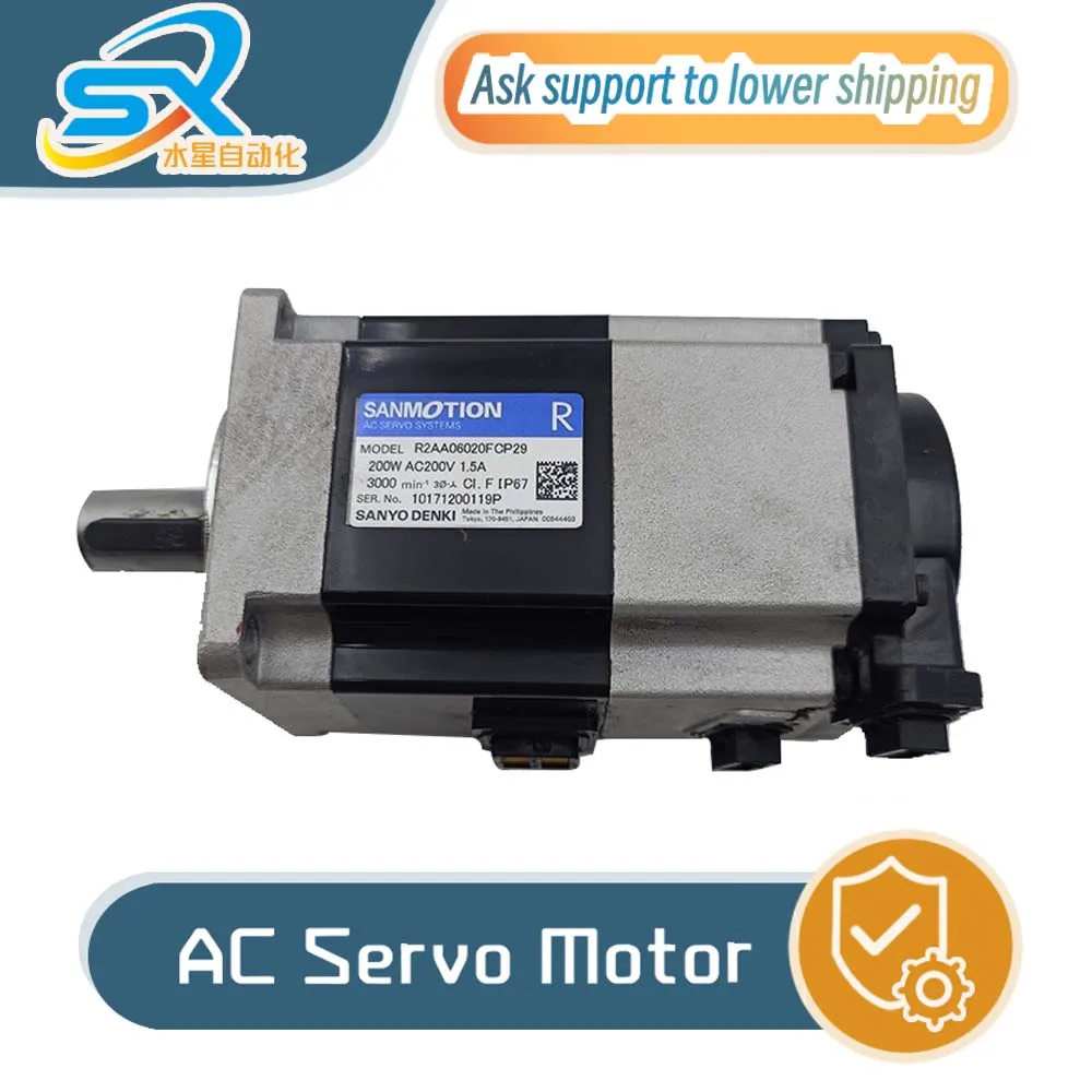 

High Torque Sanyo AC Servo Motor R2AA06020FCP29 200w Running in good Condtion