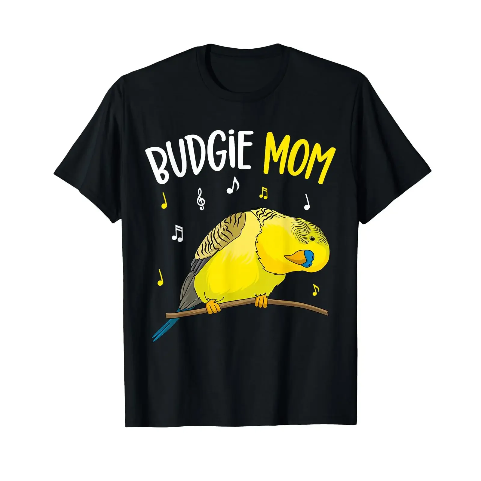 Budgie Mom Parakeet Budgerigar Womens Funny T Shirt vintage Washed Comfortable Stretched Soft fashion Breathable Casual graphic