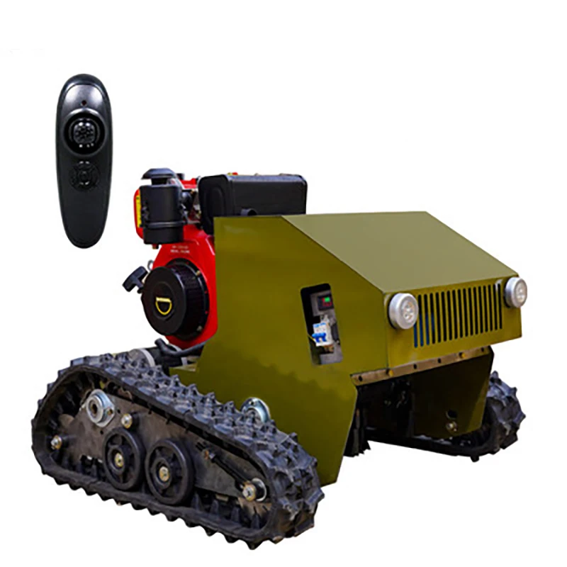 

Diesel Engine Electric Remote Control Weeder Crawler Grass Crusher Agricultural Four-wheel Drive Self-Propelled Lawn Mower