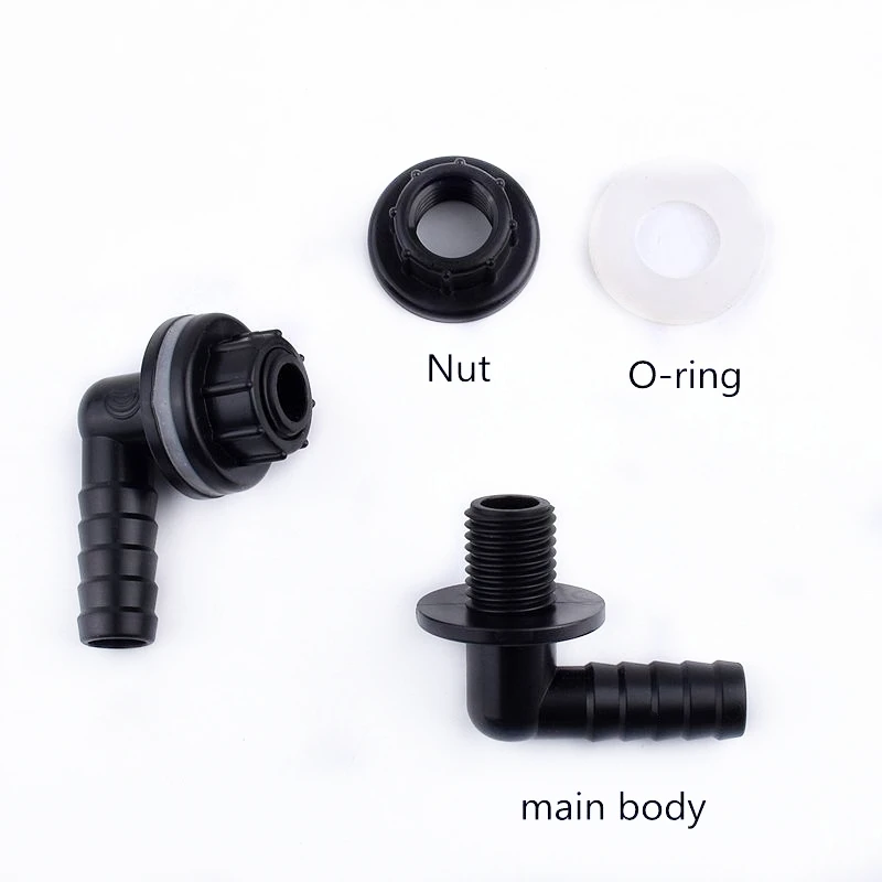 

1~20 PCS Black PVC 90° Equal Elbow Pagoda Connectors Fish Tank Aquarium Drain Inlet Outlet Joints Garden Irrigation Accessories