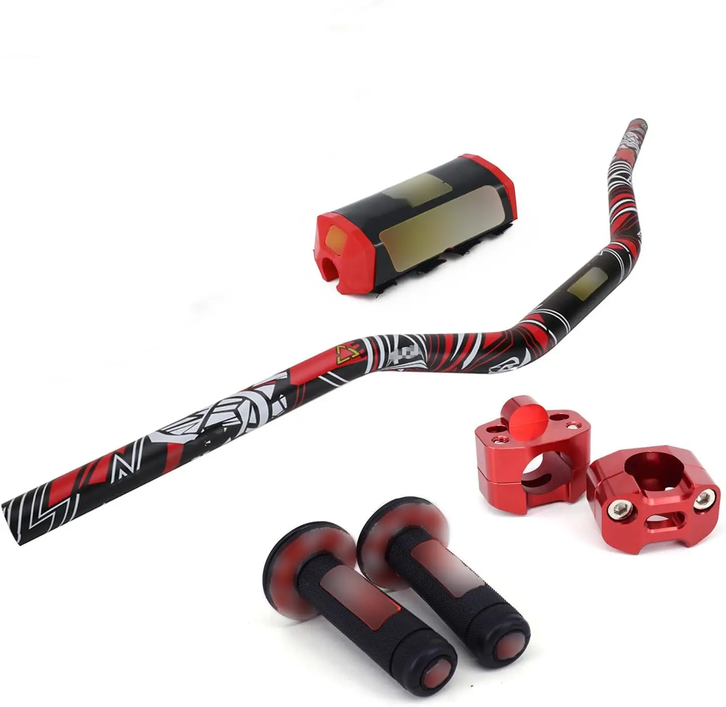 

1 1/8 "28 мм руль мотоцикла, ручки, крепление на подъемник, набор ручек для грязевого велосипеда, внедорожного велосипеда, питбайка, красный