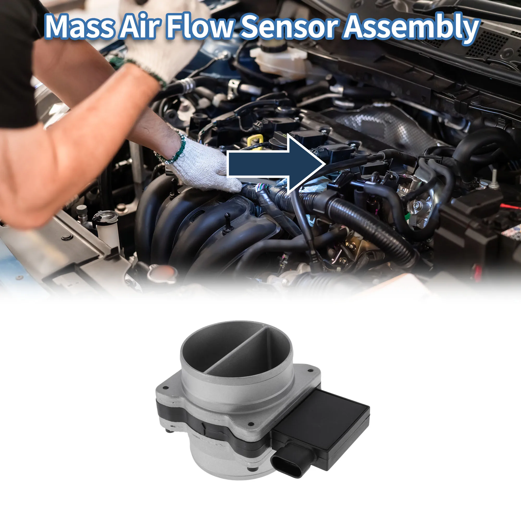 

UXCELL Mass Air Flow Sensor Assembly No.25008309 for Buick Regal 10-17 Plastic Metal