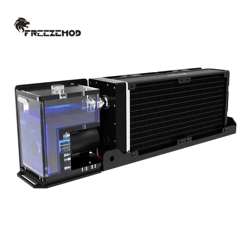 FREEZEMOD SLMZ-T-240 Integrated Pump Radiator Tank Double Layer Copper Aluminum 240mm Robot Drone UAV Cooling Module