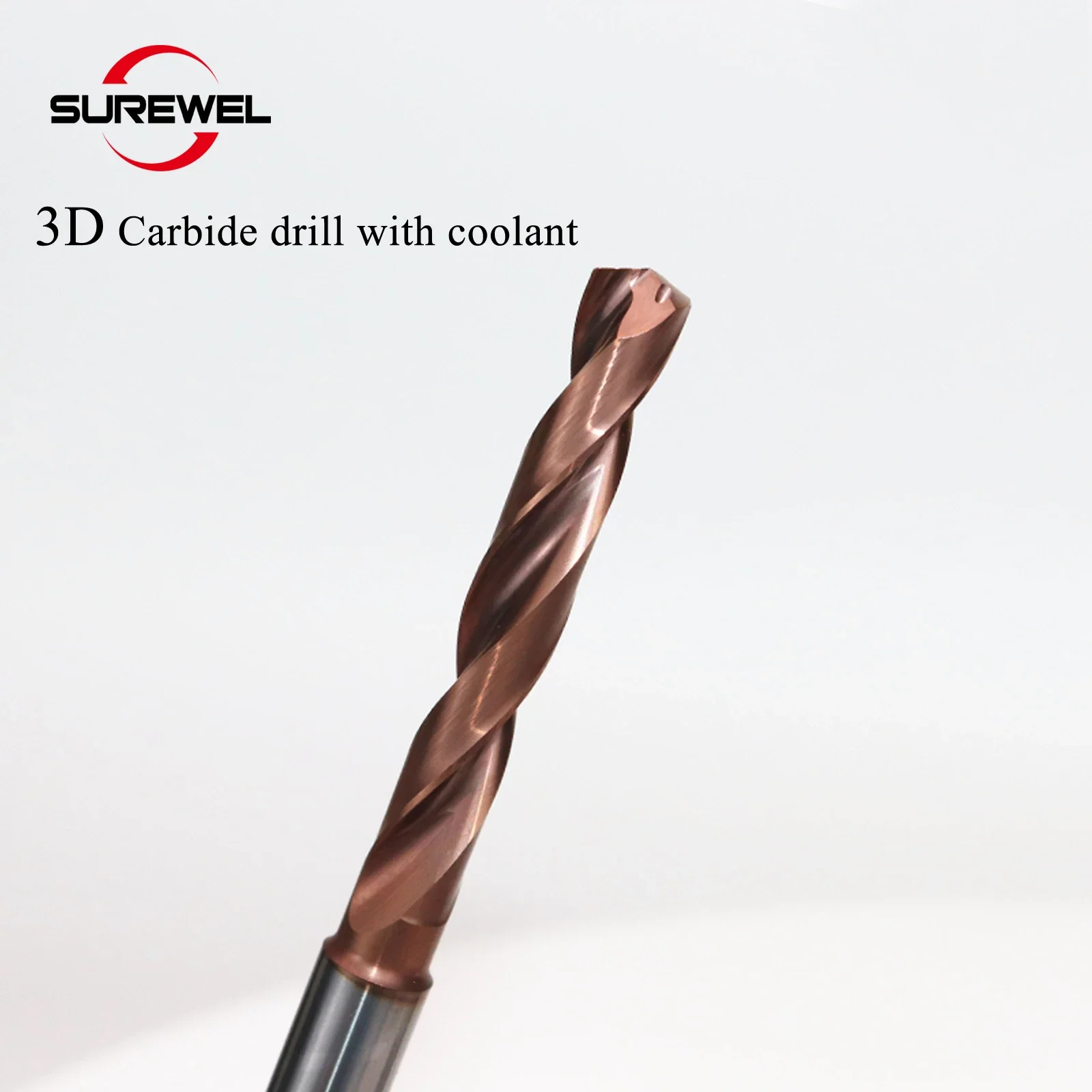 3D диаметр 3,4 мм до 20 мм твердосплавное покрытие со сверлом охлаждающей жидкости, широкое разнообразие материалов, инструменты с ЧПУ из нержавеющей стали