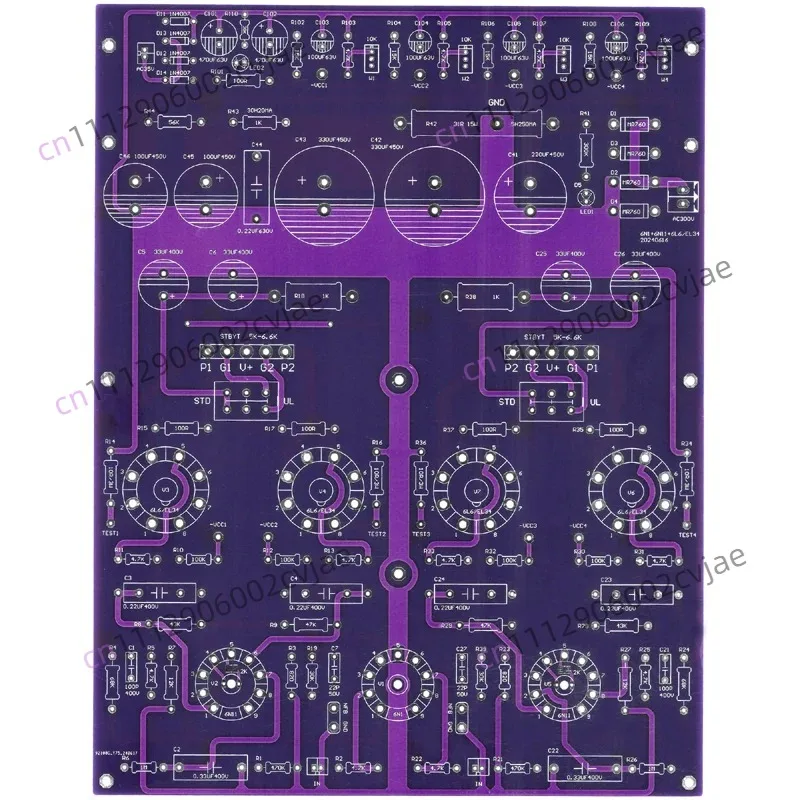 6L6 push-pull 2 * 20W gallbladder machine power amplifier circuit board