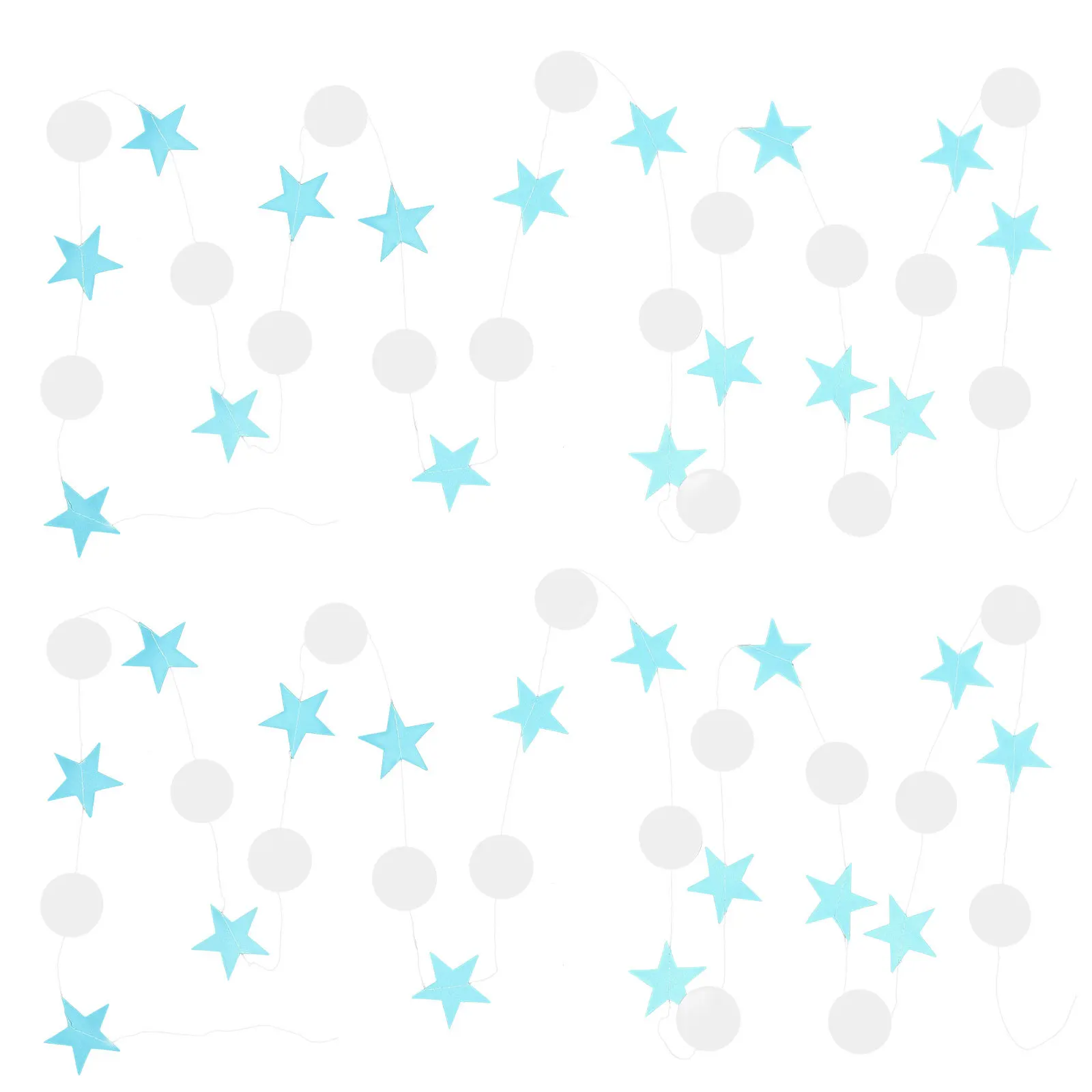 

2Sets Garland Birthday Party Decor Hanging Streamers Bunting Indoor Wall Window Yard Decorations Birthday Garlands