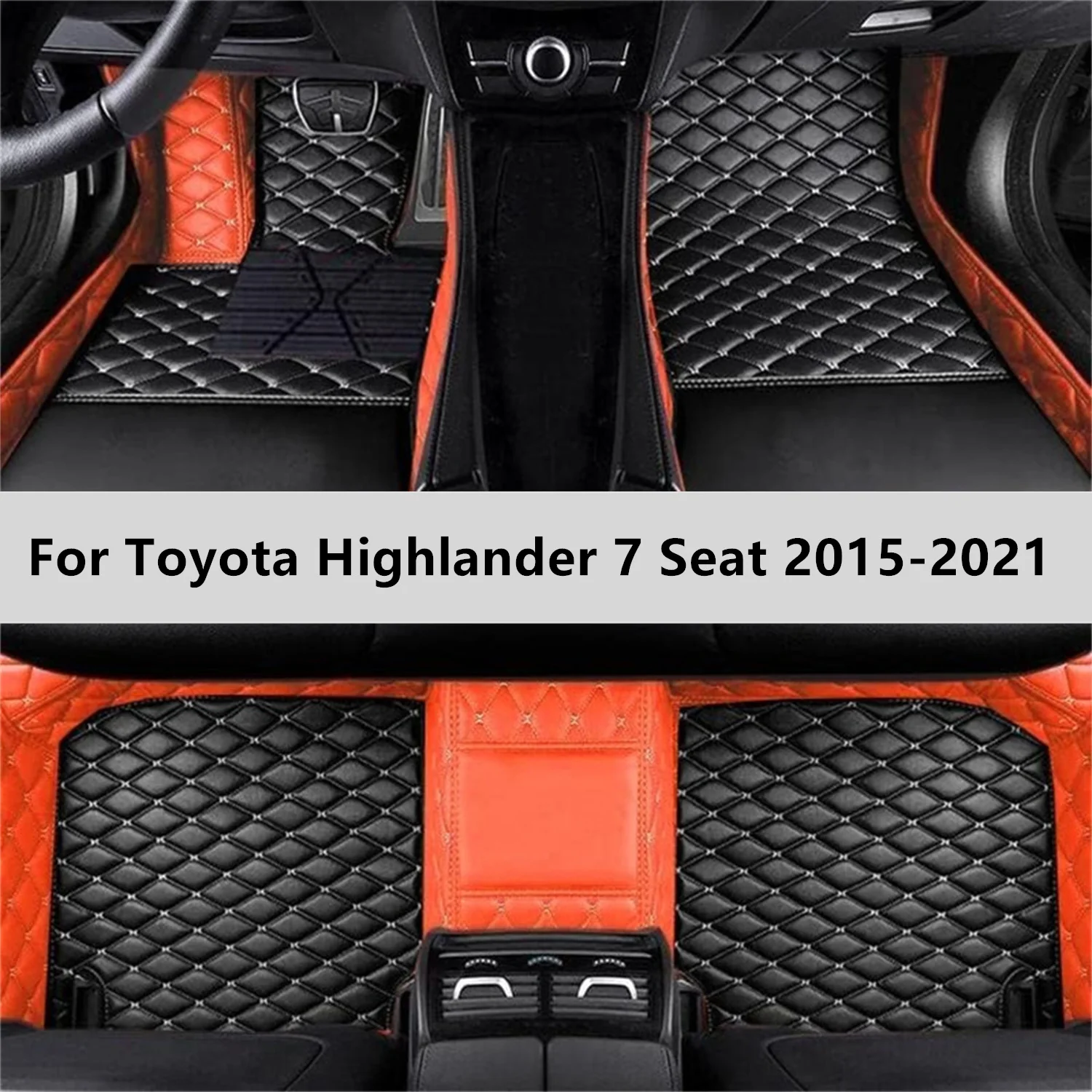 

Custom Car Floor Mats For Toyota Highlander 7 Seat 2015-2021 Floor Mat Car Mat Accessories Men Women Interior Accessories