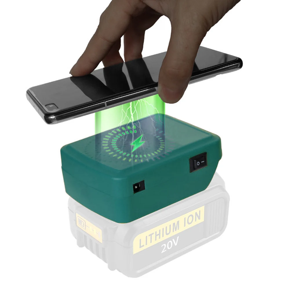 

Mobile Phone Wireless Battery Charger Adapter For PARKSIDE X20V PAP20A1 PAP20A3 Fast Charging Induction Adapter