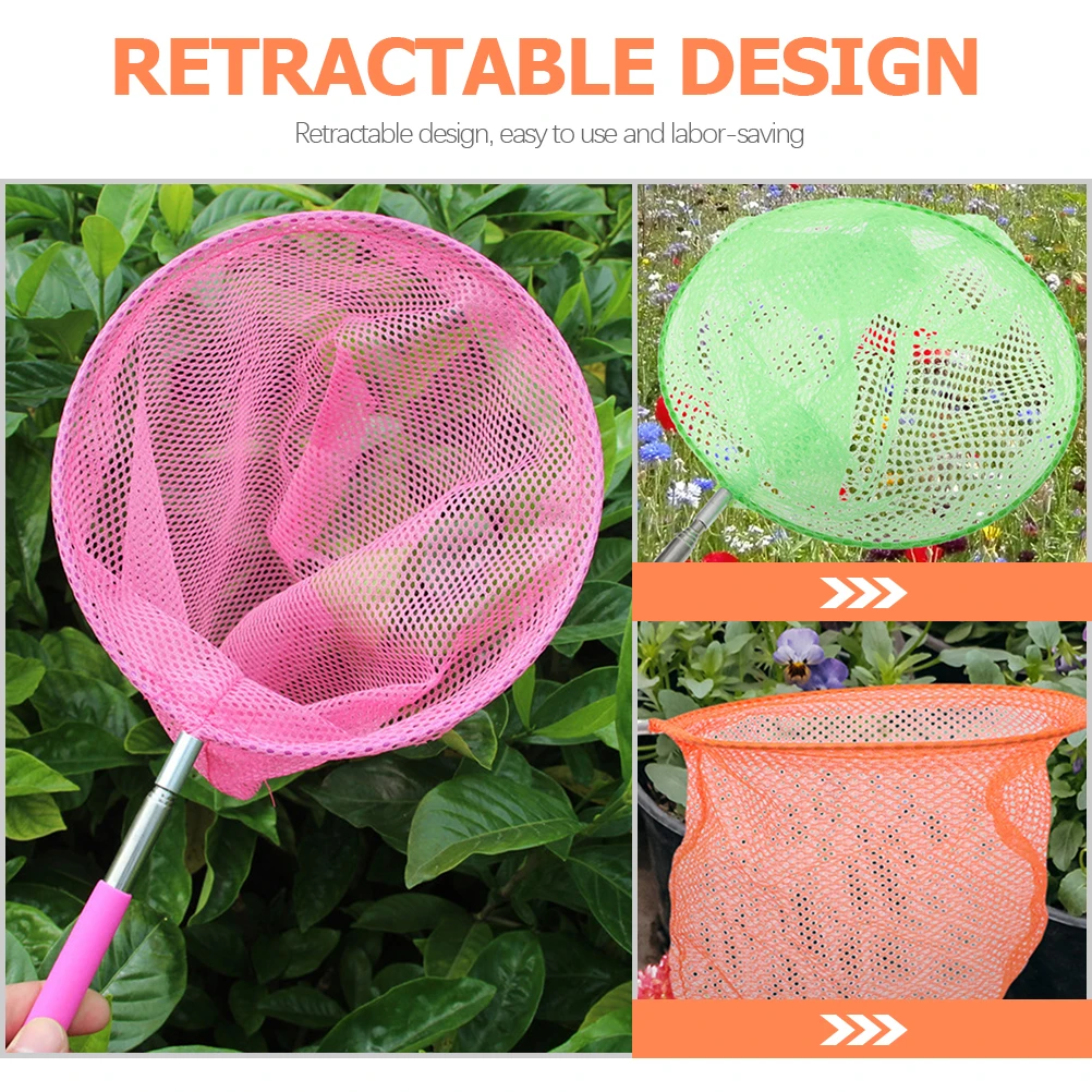 

Stainless Steel Fishing Net Telescopic Catcher Kit Foldable Portable for Kids Bug Nets Insect Butterfly Nets Child