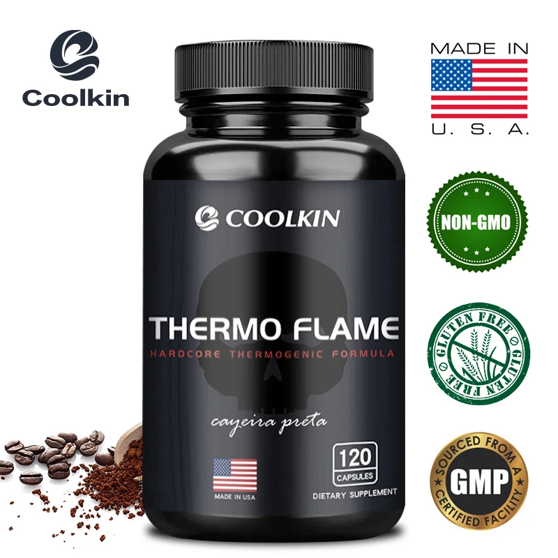 

THERMO FLAME - Enhances Energy Levels, Improves Brain Alertness and Concentration - with Caffeine - 120 Capsules