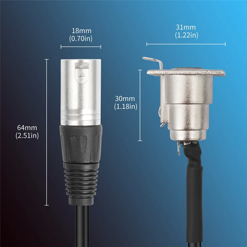 【Горячие товары】D-типа XLR «мама-папа» кабеля «мама-папа» 2-упаковка сквозного разъема для премиум-класса сценической коробки, патч-панели, крепления на панели