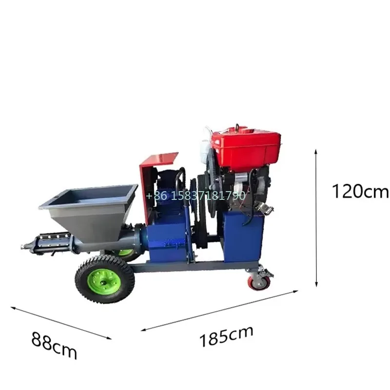 آلة رش هاون الديزل عالية الكفاءة بخاخ الجص الأسمنتي مشاريع البناء باستخدام آلة رش الملاط للولايات المتحدة #2