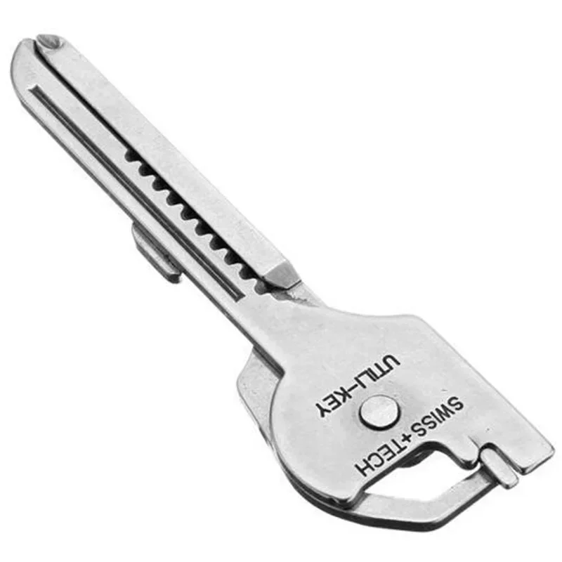 Multi Function Folding Tool Keychain Opener Screwdriver EDC 6 in 1 Utility Outdoor Survival Rescue Pocket Plier KeyRing