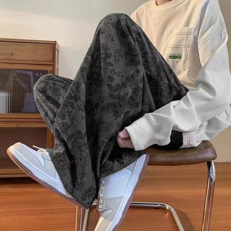

Pocket Male Trousers Classic Vintage Cotton Regular Fit Y2k Big Size Korean Style Plus Spandex Designer Sale Men's Casual Pants