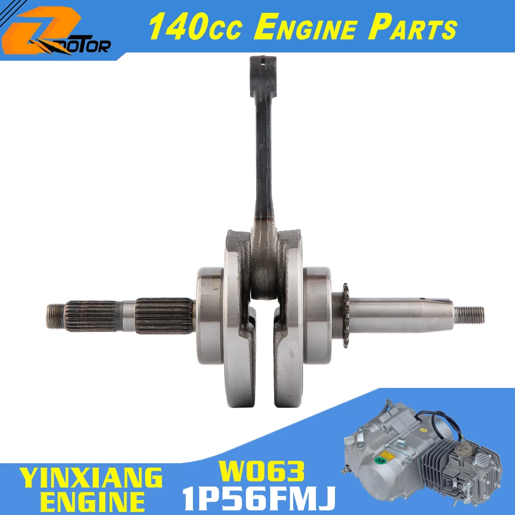 YX140 Engine Crankshaft For 56mm Bore YX140 YinXiang 140cc 1P56FMJ Horizontal Engine Dirt Pit Bike Atv Quad Parts