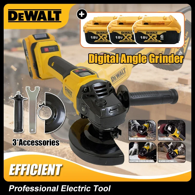 

Угловая шлифовальная машина DEWALT 125 мм, бесщеточная, с цифровым дисплеем, для полировки металла/дерева, для аккумуляторных инструментов 18В/20В