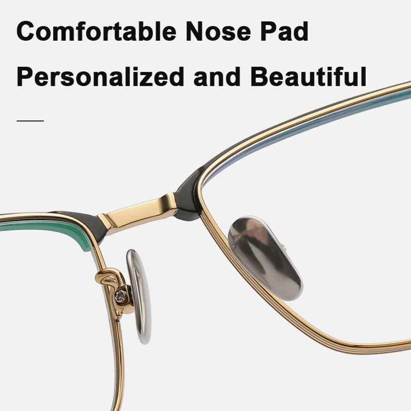 Italian Designer Reproduction Square Small Eyebrow Frame Business Elite Eyewear Retro Pure Titanium Men Eyeglass Korean Glasses