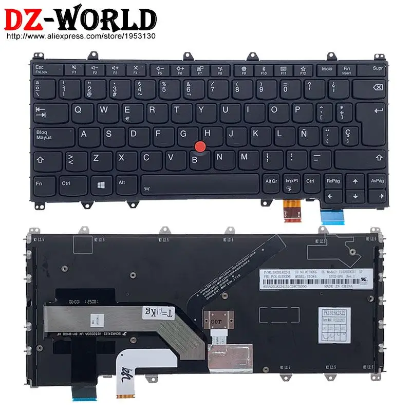 LAS Latin SP Spanish Keyboard for Lenovo Thinkpad X380 S1 Yoga 260 370 3rd 4th Laptop 01AV726 01EN396 00PA134 01AV719 01EN389