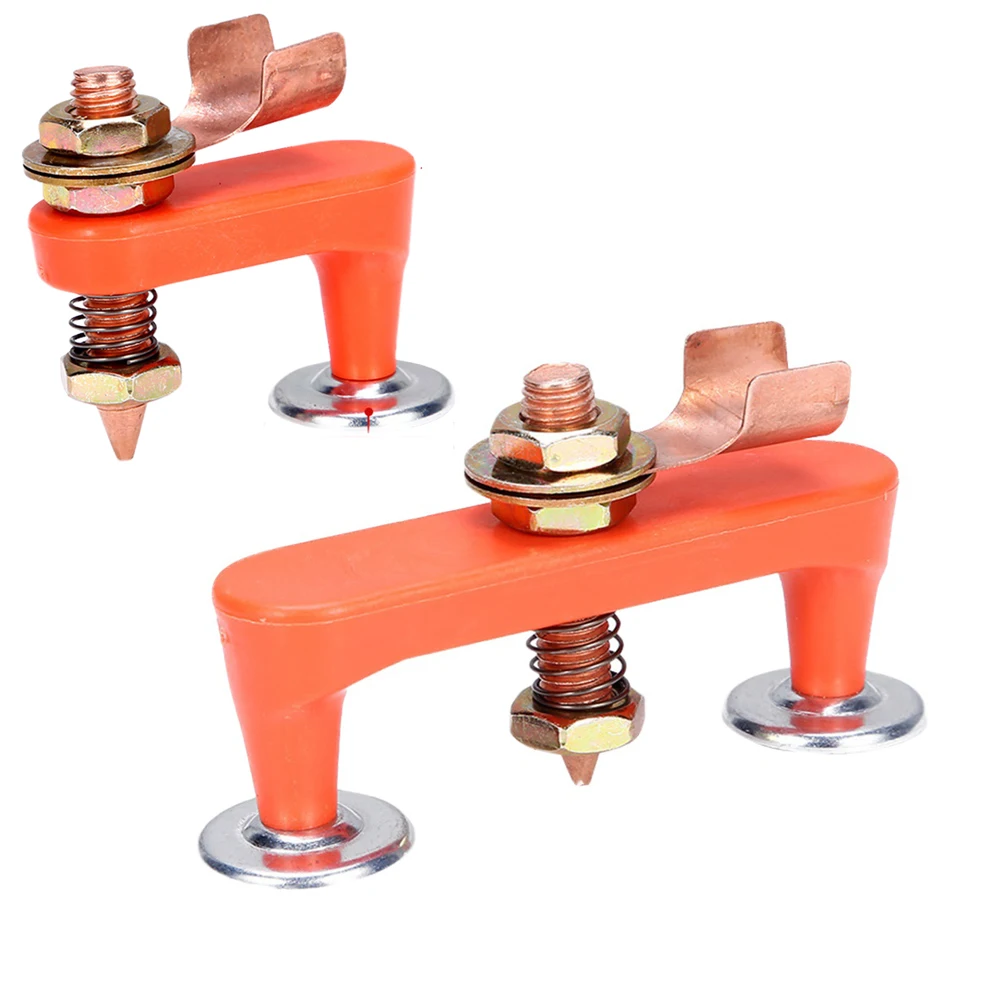 

Magnetic Ground Clamp PVC+Copper-plated Single/Double Head For Welding Equipment High Current Brand New High Quality