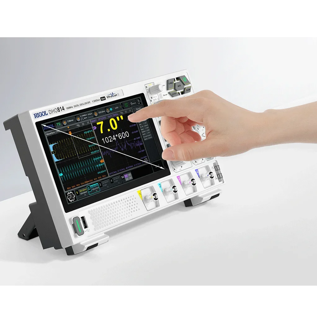 RIGOL Digital Oscilloscope DHO814 100MHz 4channels 1.25 GSa/s Memory Depth  25Mpts  HD touch screen LCD Display