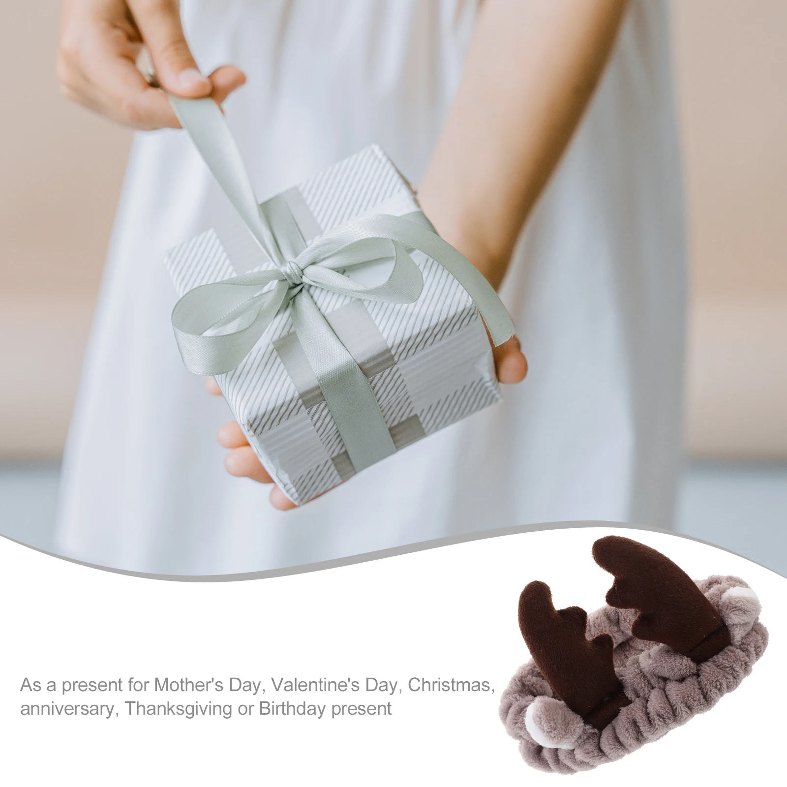 

3Pcs Headbands Hair Accessories Rabbit Ear Spa Facial Washing 27#Beige Deer Horn 20#White Bunny Ears 35#Gray Heart Bow Skincare