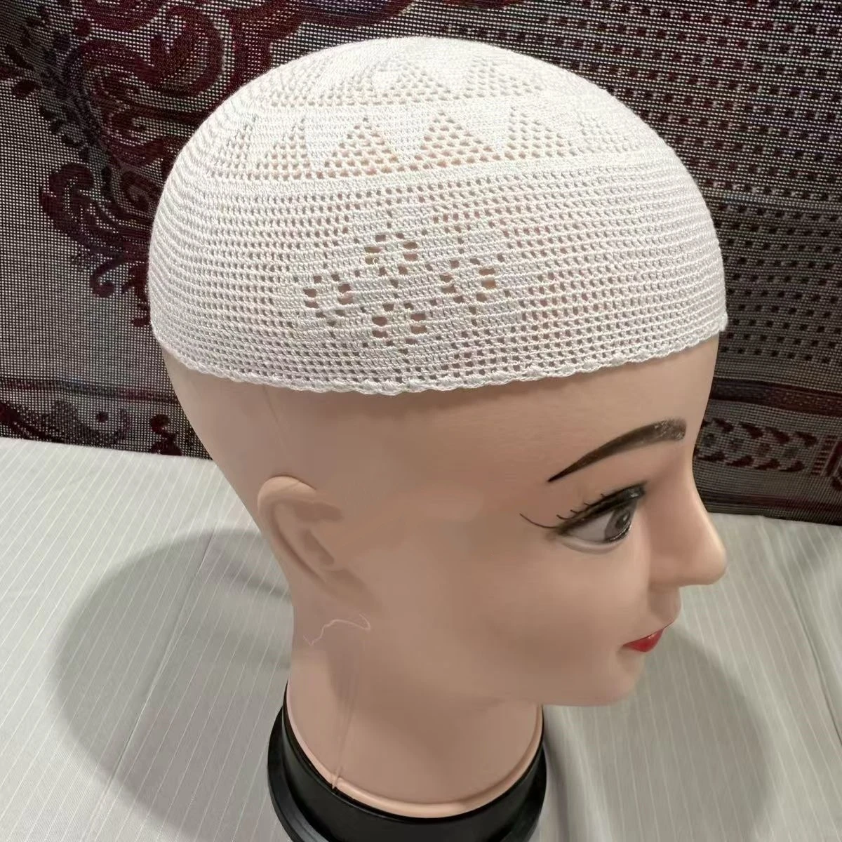Muslim Caps For Men Clothing Freeshipping Skull Prayer Hat Knitted Mesh Kufi Kippah Islamic Saudi Arabia Jewish Summer 0774