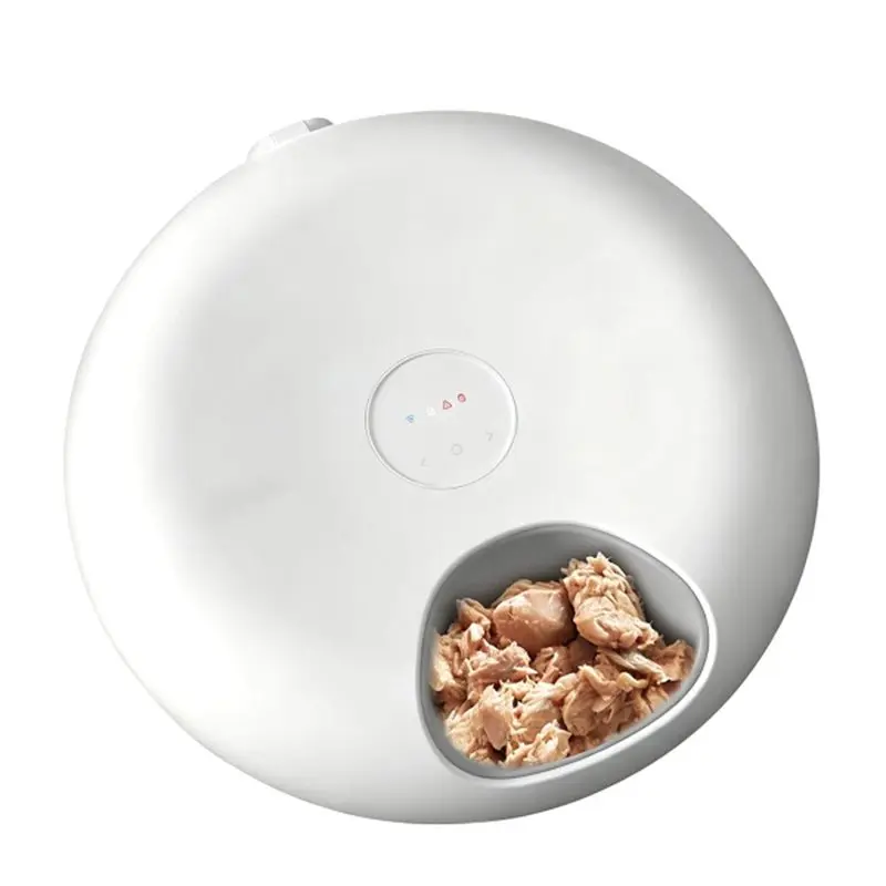 ABXF-Remote Controlled Automatic Pet Feeder-Wet And Dry Food Dispenser 6 Meals, Making Pet Care More Convenient US Plug