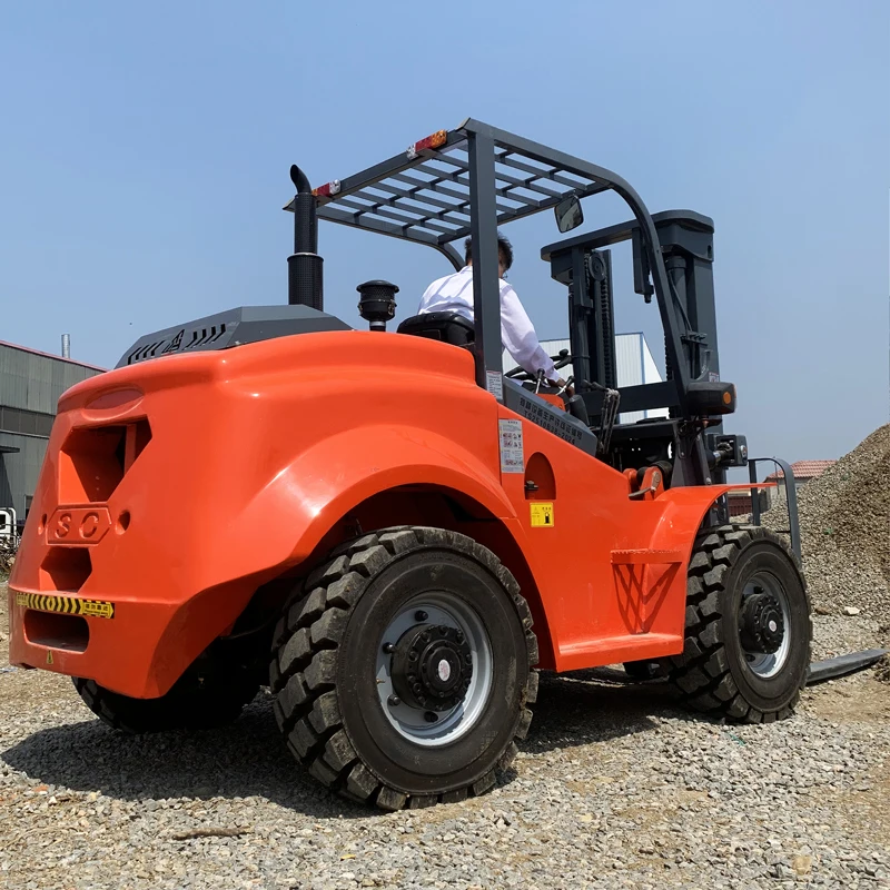 ISO CE China Manufacturer 4x4 All Terrain Forklift 3 ton 4 ton 5 ton Diesel Forklift Trucks Off-road Forklift Articulated