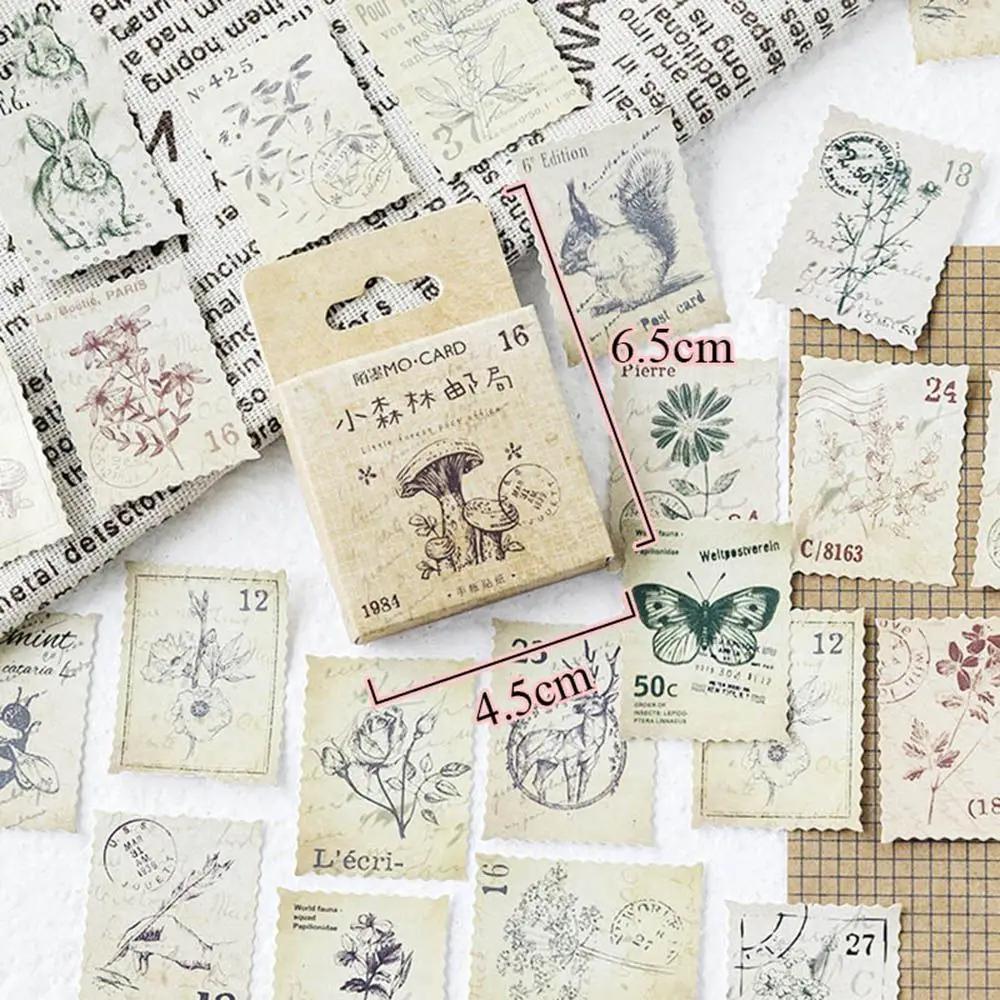 Little Forest Vintage ไดอารี่สติกเกอร์กระดาษ Scrapbooking สติกเกอร์ตกแต่งสติกเกอร์ปิดผนึกเครื่องเขียนป้ายแท็ก