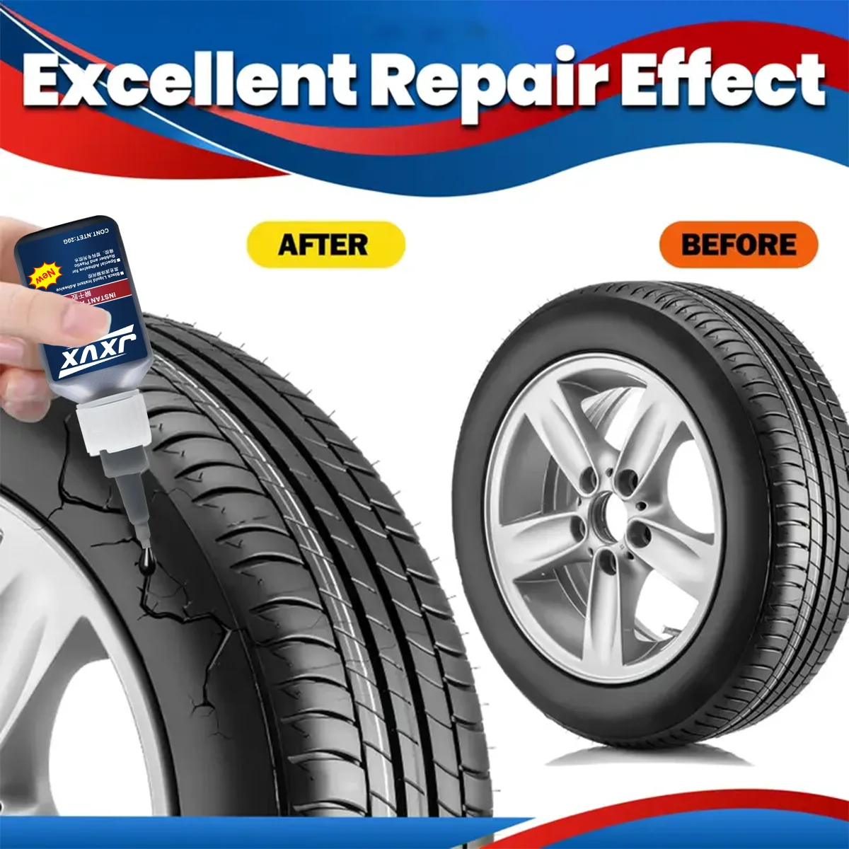 380 غراء مطاطي أسود، غراء فوري فائق بين المطاط والمطاط والمواد الأخرى؛ أسمنت فوري للإطارات والأنبوب والحافة وما إلى ذلك (20 جم).