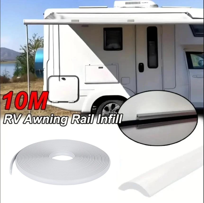 RV Sunshade Guide Rail Decorative Strip Motorhome Awning Rail Trim Strip Caravan Vehicles Sunshade Guide Rail Decorative Strip