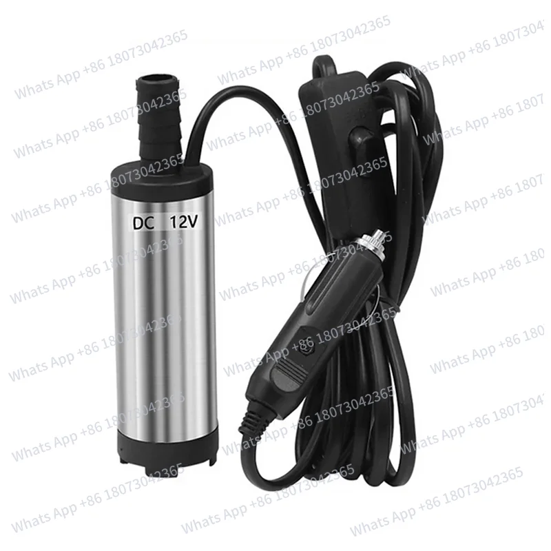 

Mini Stainless Steel Oil Transfer Pump 12V 24V Electric Extractor Fuel Water Oil Pump Car Cigarette Lighter Alligator Clip
