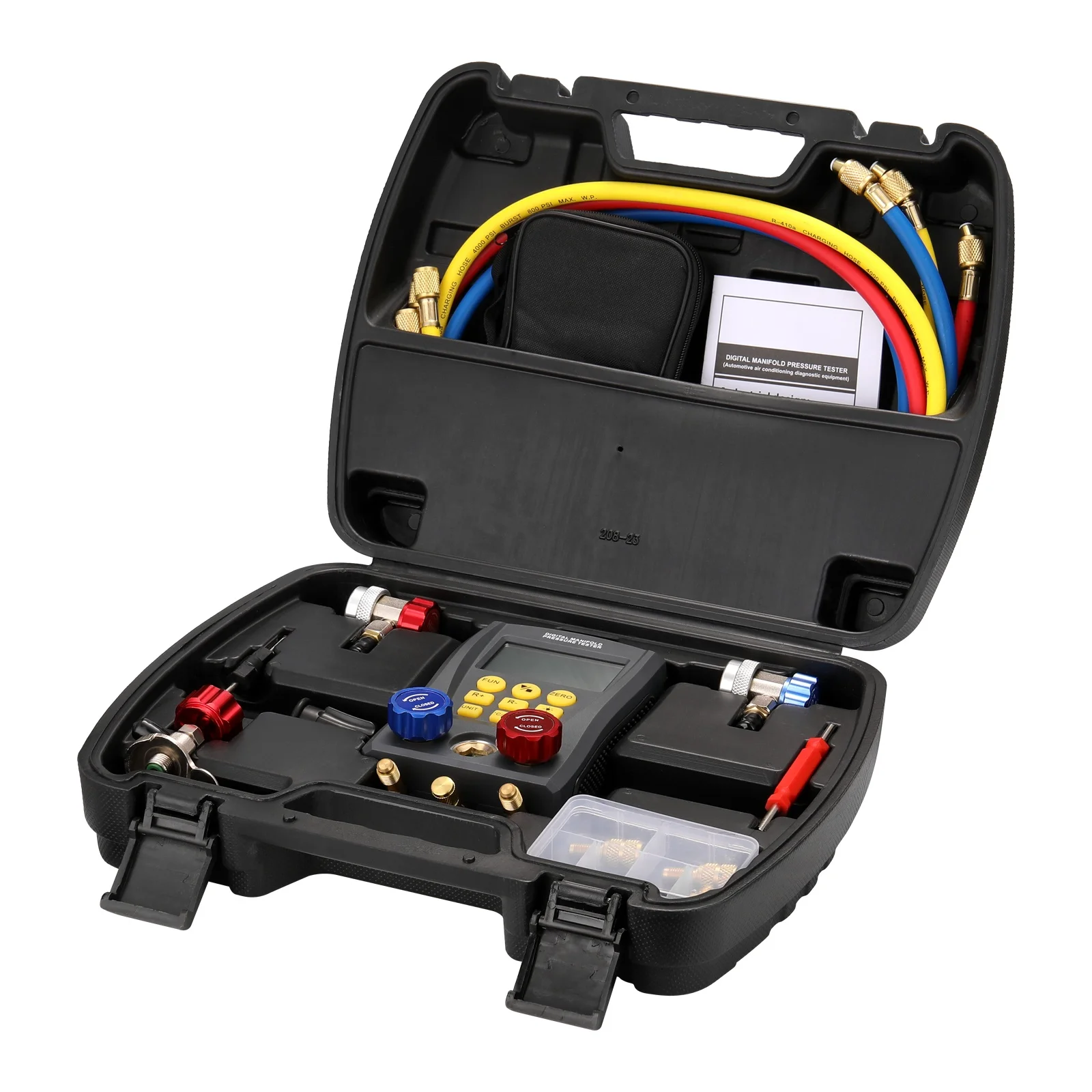 Koeldrukmeter Digitale spruitstukmanometer Vacuümdruk Temperatuurmeter Test Airconditioning
