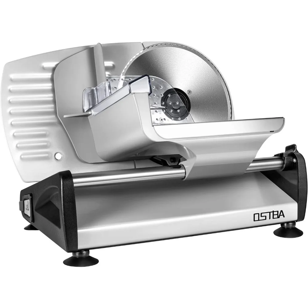 

200W Electric Deli Meat Slicer, 7.5" Removable Stainless Steel Blade, Adjustable Thickness, Child Lock