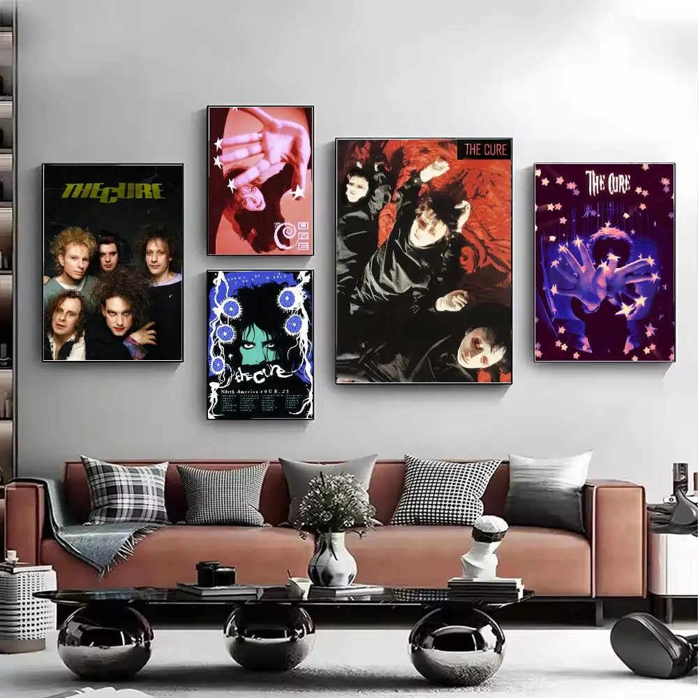 Band The Cure Painting Calligraphy Stylish Canvas Poster Wall Art for Living Room Bedroom Cafe Office Home Decor Gift