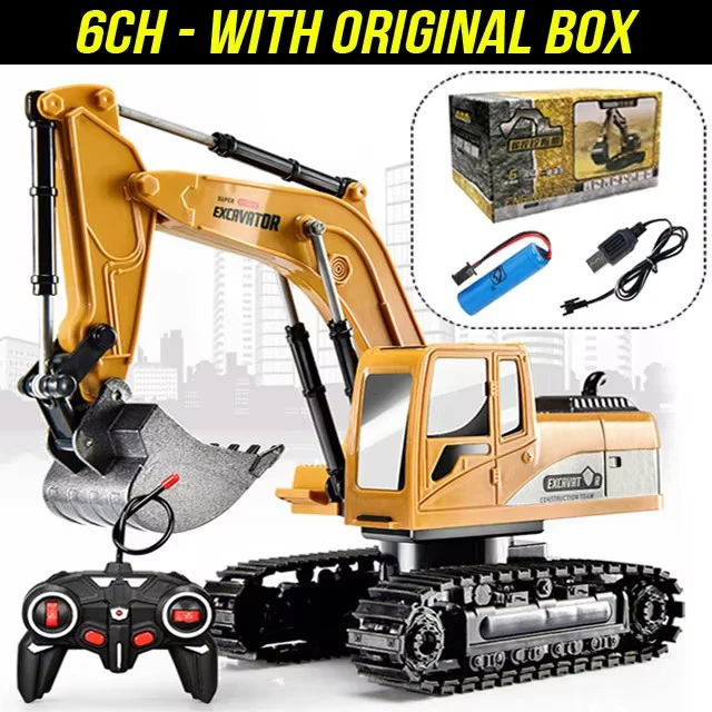 RC Graafmachine 2,4 Ghz 6 Kanaals 1:24 RC Techniek Auto Legering En Plastic Graafmachine Jongen Speelgoed 6CH En 5CH RTR Voor Kid Kerstcadeau